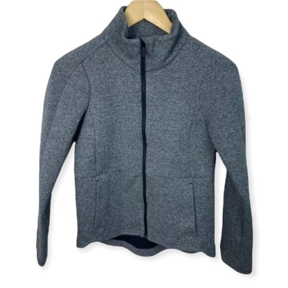Lululemon Going Places Jacket Heathered Speckled Black Size 2 Grey Warm Coat - Picture 2 of 10